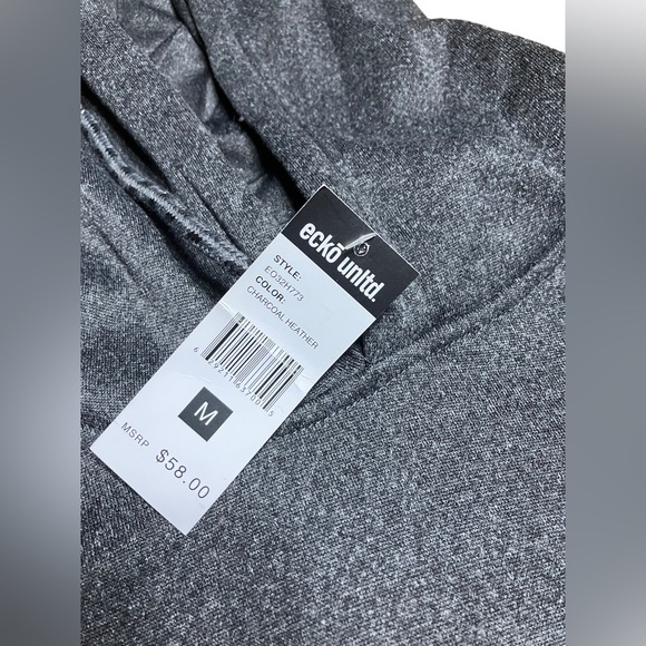 Ecko Unltd Hoodie Size M Adult Gray Embroidered Logo Rhino NWT MSRP $58 - Picture 3 of 7